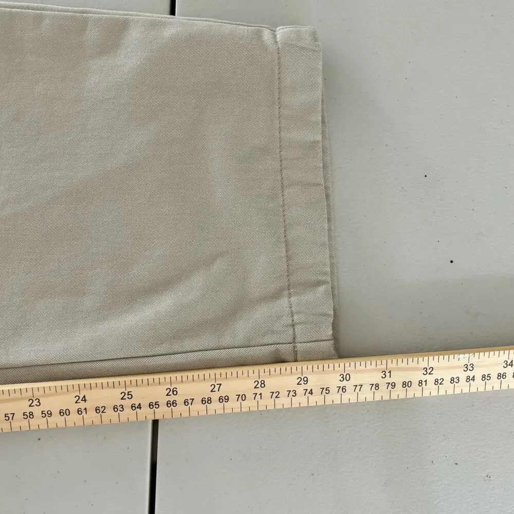 LL Bean Natural Fit Khaki Chinos Mens 33x30‎ Plaid Flannel Lined Double L